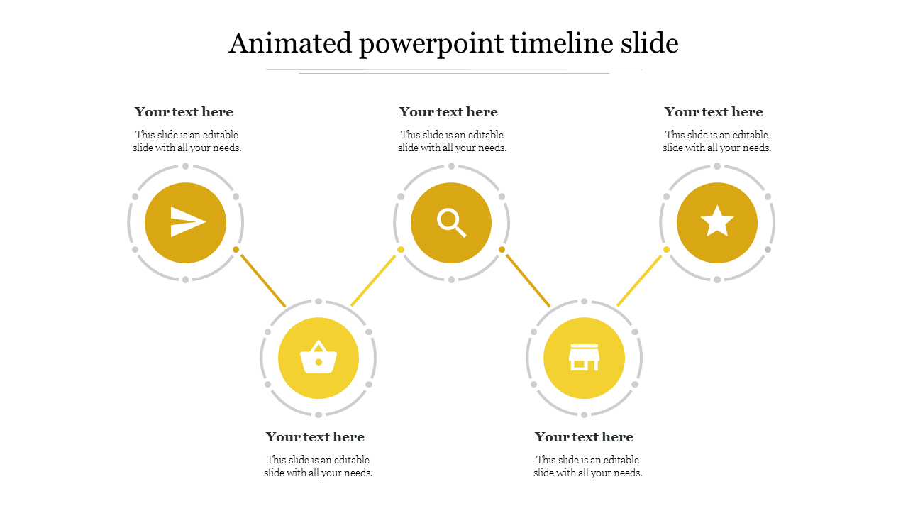 animated powerpoint timeline-5-Yellow